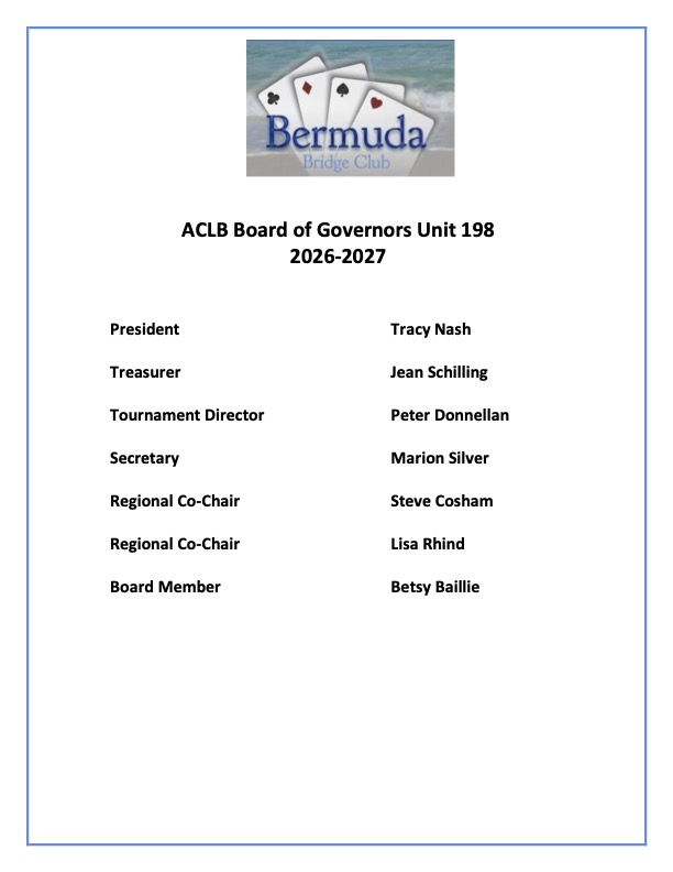 ACBL Board of Governors